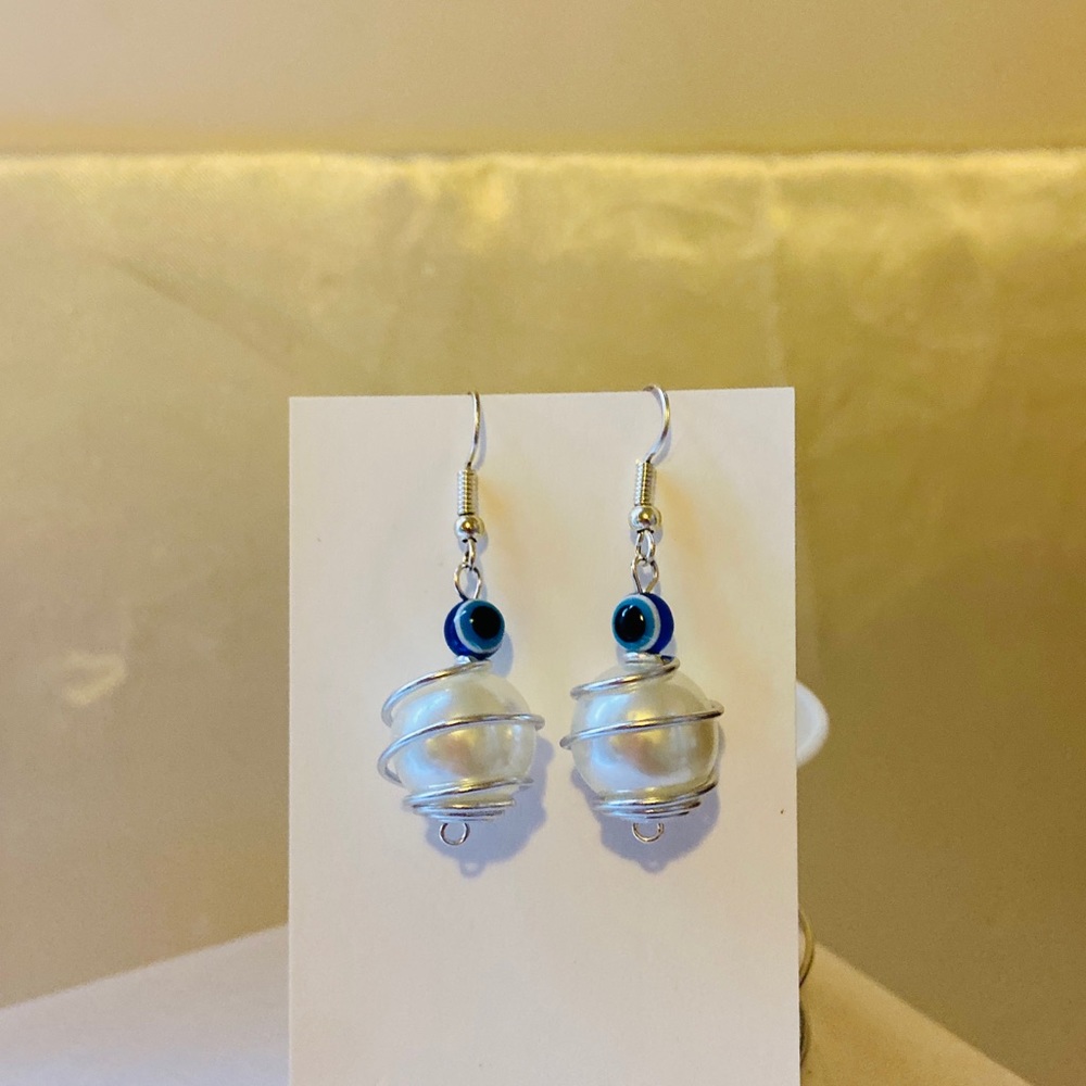 Evil eye earrings